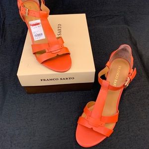 Franco Sarto Heels Orange Never Worn
